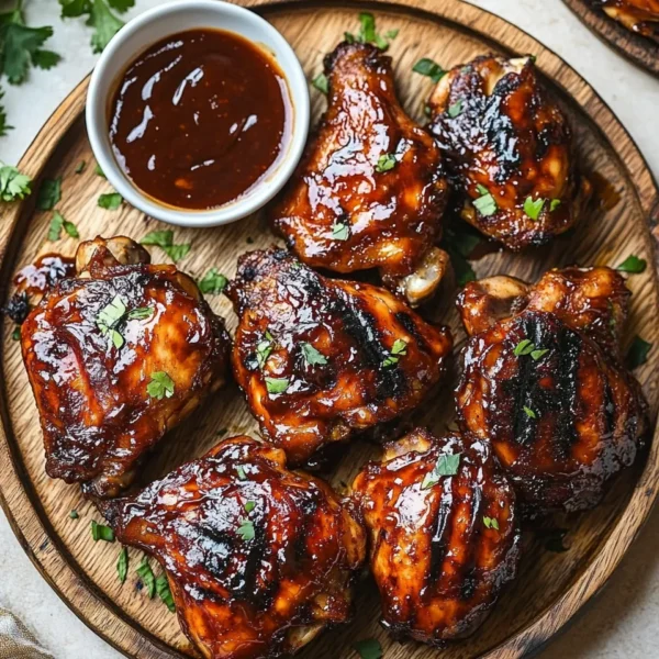 Caramelized BBQ Chicken Thighs in the Oven