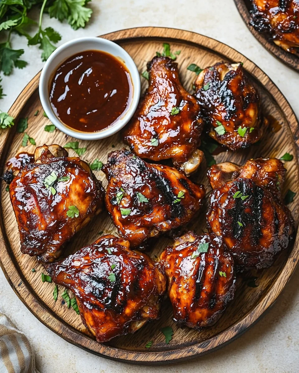 Caramelized BBQ Chicken Thighs in the Oven