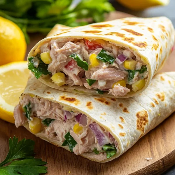 Healthy Tuna Melt Wrap Recipe, Easy 10 Minute Lunch