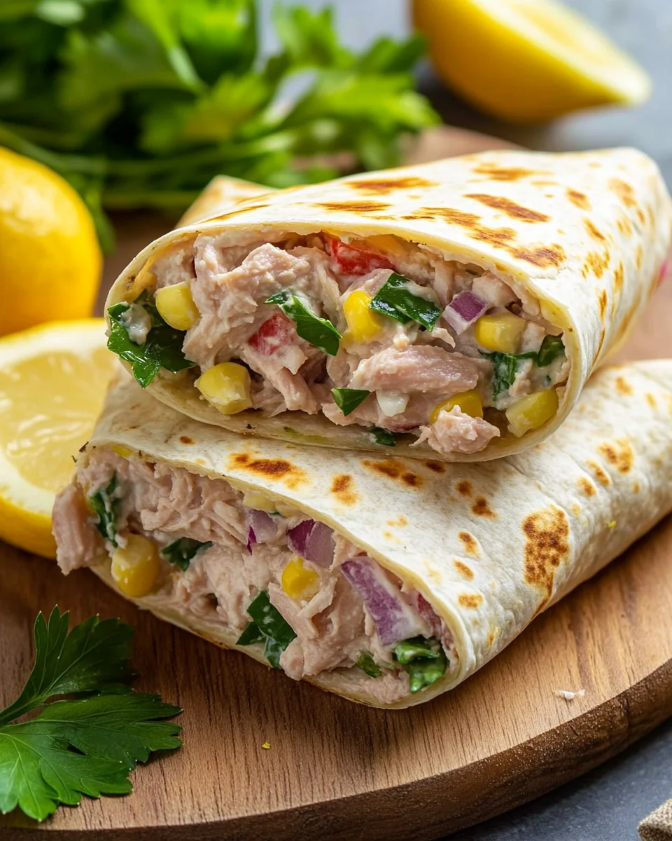 Healthy Tuna Melt Wrap Recipe, Easy 10 Minute Lunch