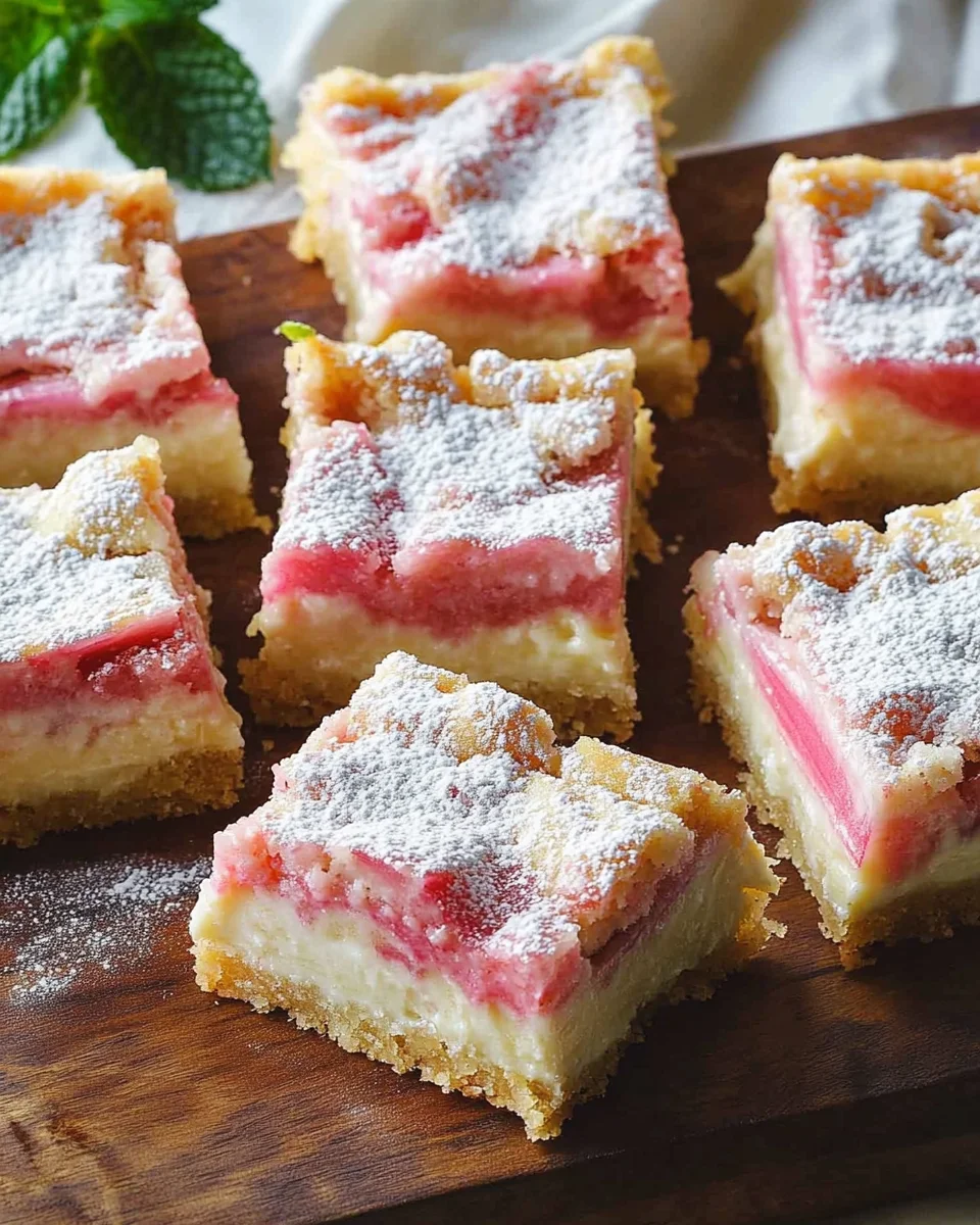 Rhubarb Custard Bars