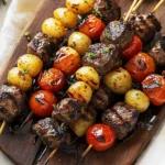 Rosemary Garlic Steak Kebabs