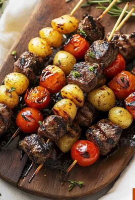 Rosemary Garlic Steak Kebabs