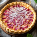 Sweet Rhubarb Custard Tart