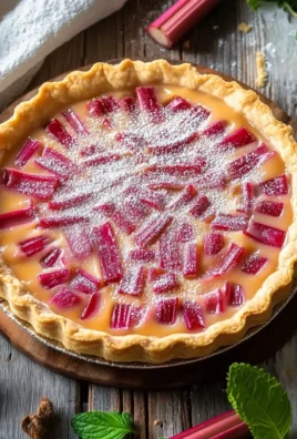 Sweet Rhubarb Custard Tart